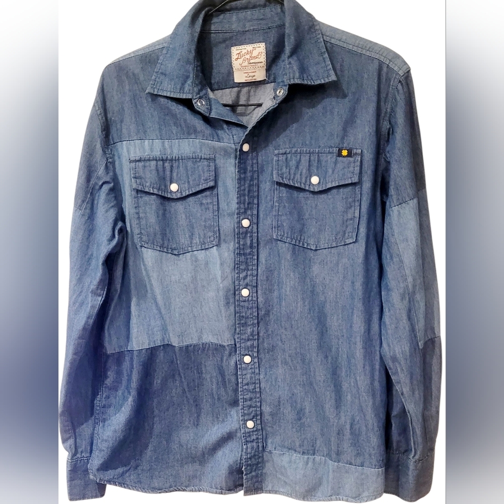 Lucky Brand Denim Shirt. Size L